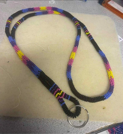 Handmade beaded lanyard design 11 from Thunder Bay
